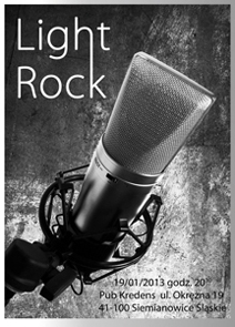 Plakat informujący o koncercie Light Rock'a